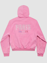 Balenciaga-Paris France Zip up Hoodie Pink